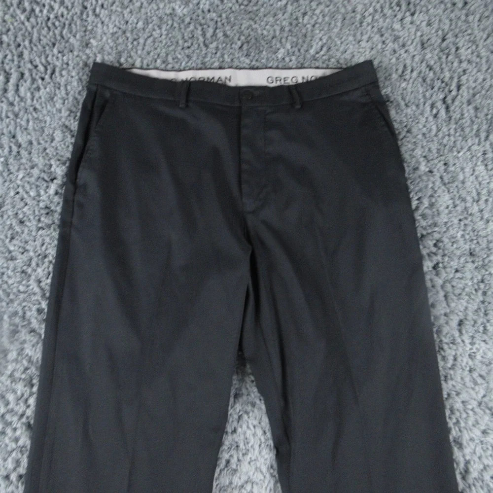 Greg Norman Pants Mens 36x30 Black Attack Life Golf Chino 37x28.5*